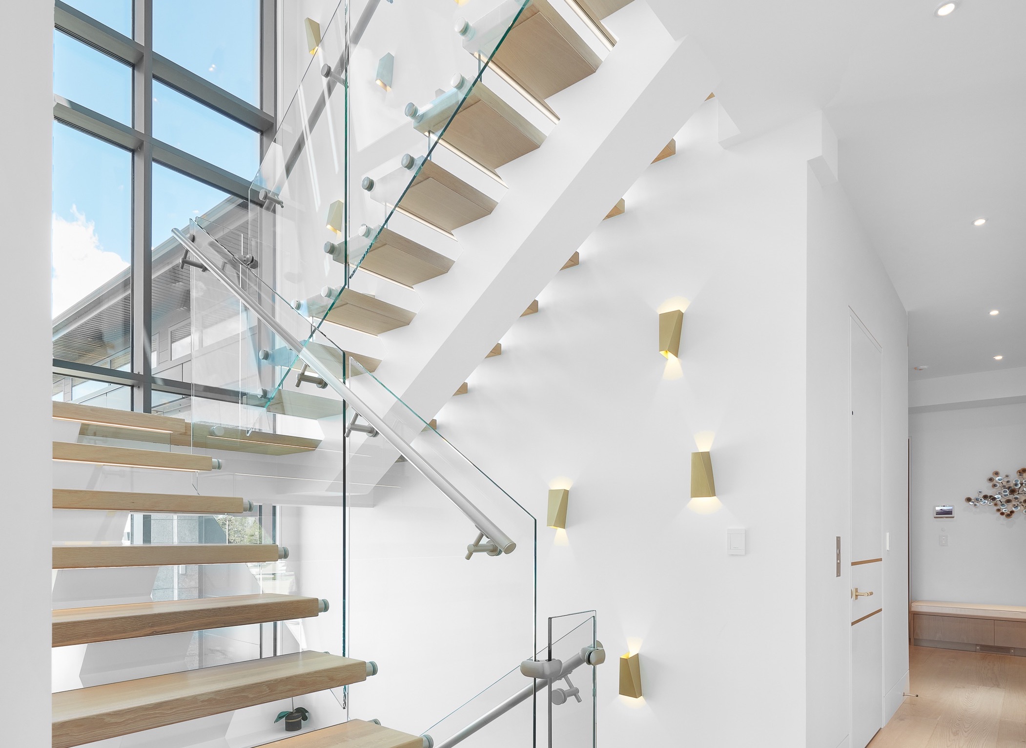 Stairwell in 46 Kingsford Crescent home for sale in St. Albert by Holland & Associates Real Estate.